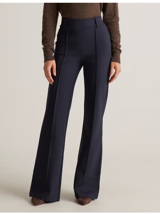 Quince Pants - Quince Ultra-Stretch Ponte Flare Leg Pants NWT
